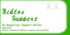 miklos huppert business card