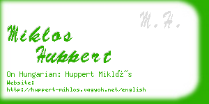 miklos huppert business card